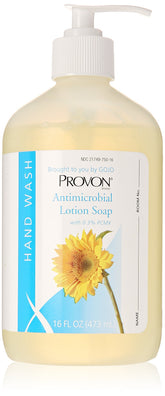 Provon antimicrobial lotion soap bottle 16 oz pump promotes clean hands with conditioning care