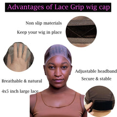 Prudenp 4x5 transparent lace cap top-down view for natural-looking roots
