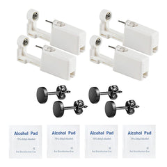 PSAakon self ear piercing gun kit with 4-pack includes black stud earrings for at-home piercing.