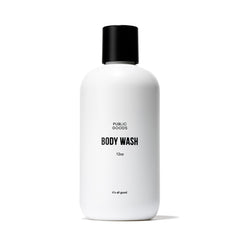 Public Goods body wash bottle pour for refreshing, gentle cleansing start