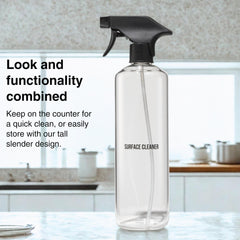 Public Goods borosilicate glass bottle close-up shows durable construction