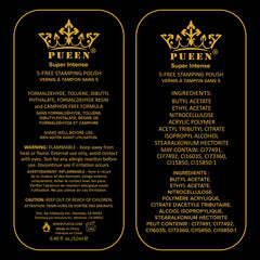 PUEEN stamping polish swatches show smooth coverage and vibrant pigment.