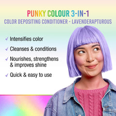 Punky Colour 3-in-1 Lavenderapturous application demonstrates even coverage