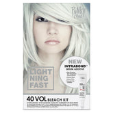 Punky Intrabond 40Vol Bleach Kit with gloves and brush for controlled at-home lightening.
