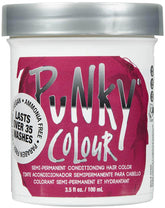 Punky Rose Red semi-permanent color bottle pour delivers bold vibrancy with conditioning shine.