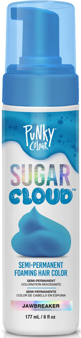 Punky Sugar Cloud Jawbreaker bottle front shows vibrant blue foam color for at-home use.