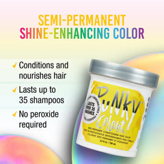 Punky-tinte-semi-permanente-pelo-amarillo: color duradero y acondicionador.