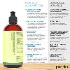 PURA D'OR Aloe Vera Gel after-sun care calming sun-exposed skin