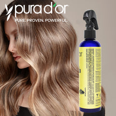 PURA D'OR Argan Oil Heat Shield frizz-control preview on styled hair.