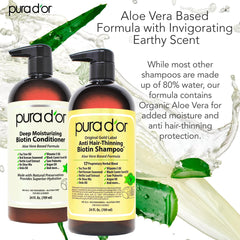 PURA D'OR natural argan oil and rosemary ingredients closeup for nourishing scalp care