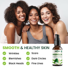 PURA VIDA MORINGA OIL label-closeup highlights organic certification and single-origin purity