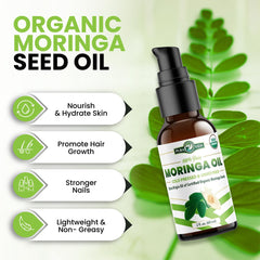 PURA VIDA MORINGA OIL skin-drops captures hydrating, lightweight skin nourishment