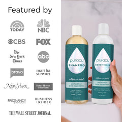 Puracy conditioner after-use closeup shows smooth, silky texture.