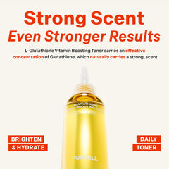 PurCELL L-Glutathione Toner pump-dispense highlights easy, mess-free application