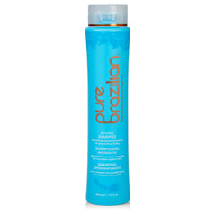 Pure Brazilian Anti-Frizz Daily Shampoo bottle shows salt-free formula for hydrated hair.