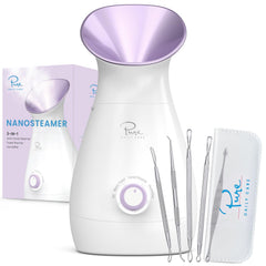 Pure Daily Care NanoSteamer Lilac front view for spa-quality facial steam.