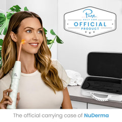 Pure Daily Care NuDerma case travel handle enables easy carrying.