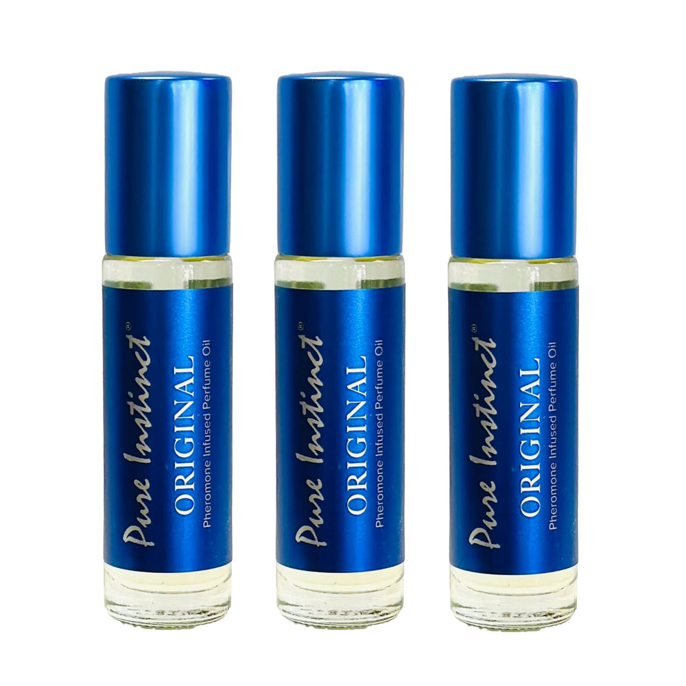Pure Instinct Roll-On original bottle front for everyday confidence and unisex scent.