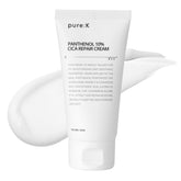 pure:K Panthenol 10% Cica Repair Cream bottle showcases barrier repair benefits.