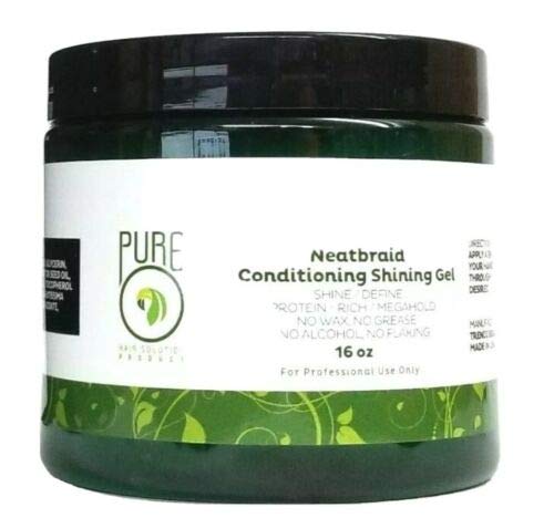 Pure O Neatbraid beauty conditioning gel bottle offers protein-rich shine for sleek edges