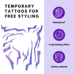 PUREHAIR purple-ombre-tattoo-wrist-festival bold accent that lasts through festivals