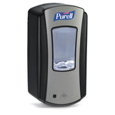 Purell LTX-12 dispenser in chrome/black with hands-free sanitizing for busy spaces