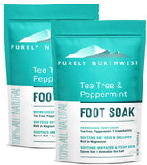 Purely Northwest Tea Tree Foot Soak bottle for post-workout comfort.