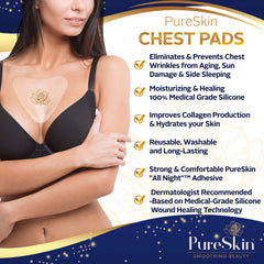 PureSkin Chest Wrinkle Pads close-up showing silicone gel texture for gentle smoothing.