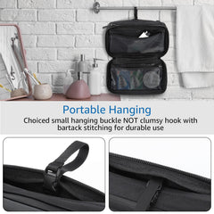 Purevave compact mens toiletry bag back compartment for creams, razors and more.