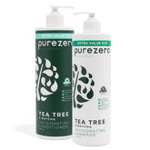 Purezero Tea Tree & Matcha set front bottles showing invigorating scalp care.