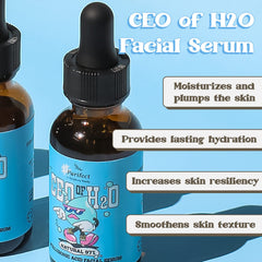 Purifect CEO of H2O serum pump demonstrates easy dispensing for quick hydration