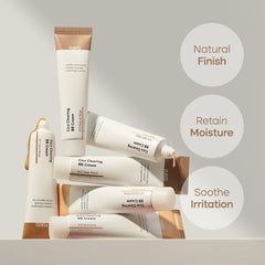 Purito Cica Clearing BB Cream texture close-up shows creamy, blendable formula.