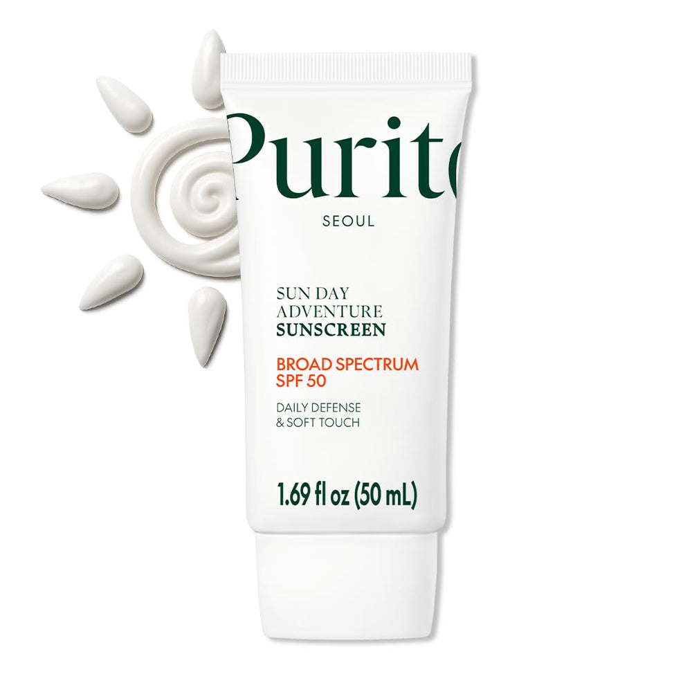 PURITO Korean Sunscreen SPF 50 with smooth texture for effortless daily protection.