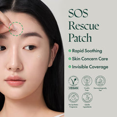 PURITO SEOUL Wonder Releaf Centella Spot Patch under makeup shows seamless, breathable adhesion.