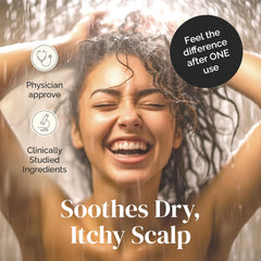 Puriya Tea Tree Clarifying Shampoo lather hints at gentle cleansing for sensitive scalps.