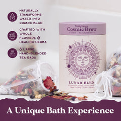 Purple Canyon Lunar Bath Tea bags ready for a personalized soak ritual.
