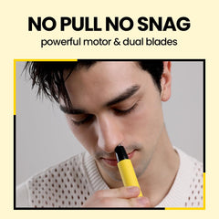 Purple Gorilla Gorilla Technique nose trimmer in hand showcasing compact pocket-size design.