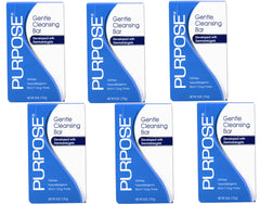 PURPOSE cleansing bar front view shows a six-pack convenience for daily cleansing