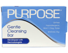 Purpose Gentle Cleansing Bar 6-oz foam closeup shows residue-free gentle cleanse for all skin