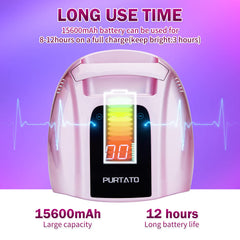 Purtato cordless nail lamp with rechargeable battery offers wireless convenience for at-home manicures.