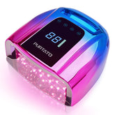 Purtato nail lamp blue purple front view for fast gel curing at home