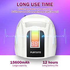 Purtato nail lamp side view showing cordless design and portable handle.