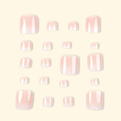 Puyokinm short square ombre toenails on display for natural coverage