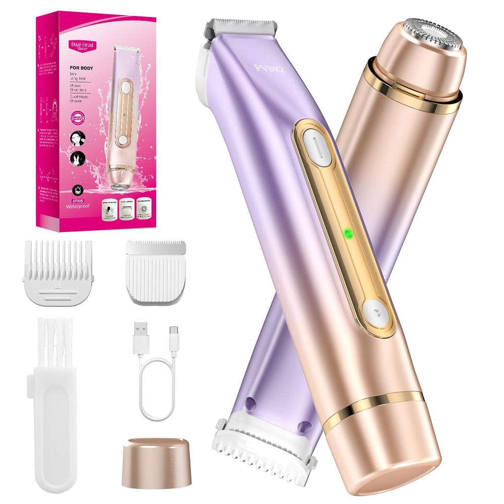 PVBKZ bikini trimmer dual-head for versatile grooming and quick body trimming.