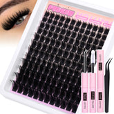 PVDKIW fluffy lash clusters spikes kit for salon-like drama at home.