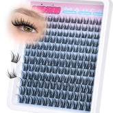 PVDKIW Wispy Lash Clusters 10mm close-up for natural everyday look.