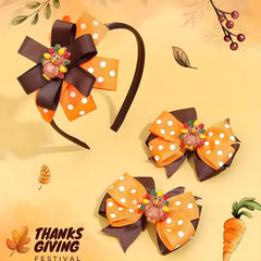 Pvoiue turkey bow clip set 1 for cute seasonal hair decoration