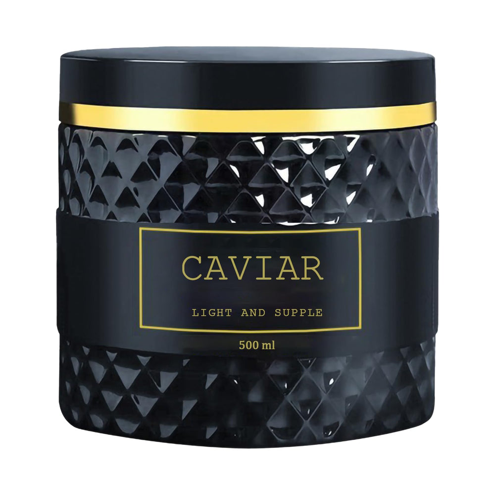 Pwkvsn Caviar Bloom Hair Mask bottle pour for easy weekly repair
