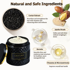 Pwkvsn Caviar Bloom Hair Mask texture closeup highlighting rich hydration