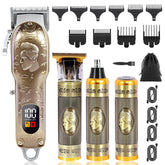 PXLISIE professional hair clipper set bronze main unit with LED display for precise grooming